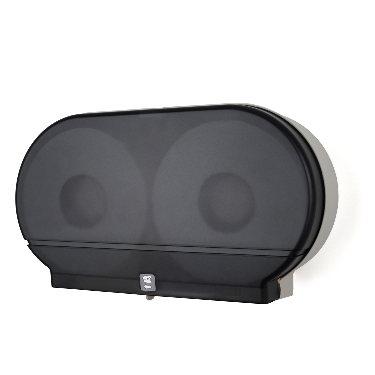 DISP/TP Twin 9 Jumbo Bath 
Tissue Dispenser 3/8 Core 
Only W/LOGO 
Dark Translucent