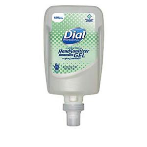 Dial Antibacterial Gel Hand 
Sanitizer Refill for FIT X2 
Manual Dispenser, Fragrance 
Free, 1.2 L, 3/Carton