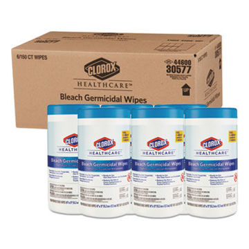 Bleach Germicidal Wipes    6 X 5    Unscented    150/Canister    6 Canisters/Carton