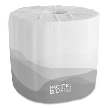 Pacific Blue Basic Bathroom Tissue    Septic Safe    2-Ply    White    550 Sheets/Roll    80 Rolls/Carton