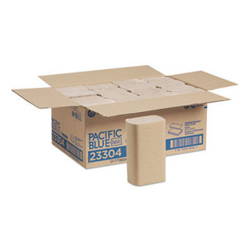 Pacific Blue Basic M-Fold Paper Towels    9.2 X 9.4    Brown    250/Pack    16 Packs/Carton