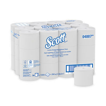 Essential Coreless Srb Bathroom Tissue    Septic Safe    2-Ply    White    1000 Sheets/Roll    36 Rolls/Carton