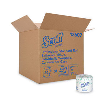 Essential Standard Roll Bathroom Tissue    Traditional    Septic Safe    2 Ply    White    550 Sheets/Roll    20 Rolls/Carton