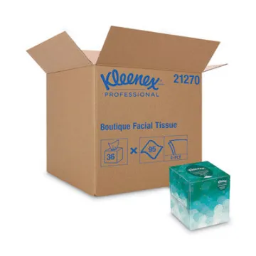 Boutique White Facial Tissue    2-Ply    Pop-Up Box    95 Sheets/Box    36 Boxes/Carton