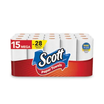 Choose-A-Sheet Mega Kitchen Roll Paper Towels    1-Ply    White    102/Roll    30 Rolls Carton