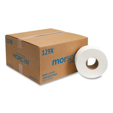 Jumbo Bath Tissue    Septic Safe    2-Ply    White    500 Ft    12/Carton