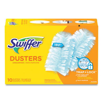 Refill Dusters Dust Lock Fiber  Light Blue Unscented 10/Box  4 Box/Carton