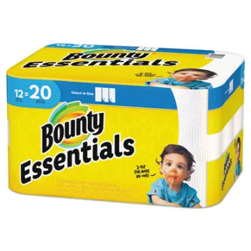 Essentials Select-A-Size Kitchen Roll Paper Towels    2-Ply    104 Sheets/Roll    12 Rolls/Carton