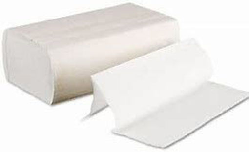 Picture of Singlefold Paper Towels, White, 9 x 9 9/20, 250/Pack, 16 Packs/Carton