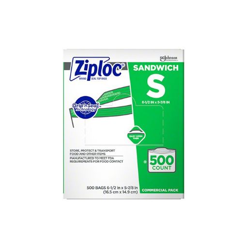 Picture of Ziploc® Brand Seal Top Sandwich Bag - 6-1/2" x 5-7/8" (500/CS)