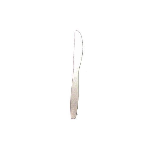 Picture of Merit Heavy Weight Polystyrene Cutlery - Knife, White, 6.0GM Bulk - 1000/CS