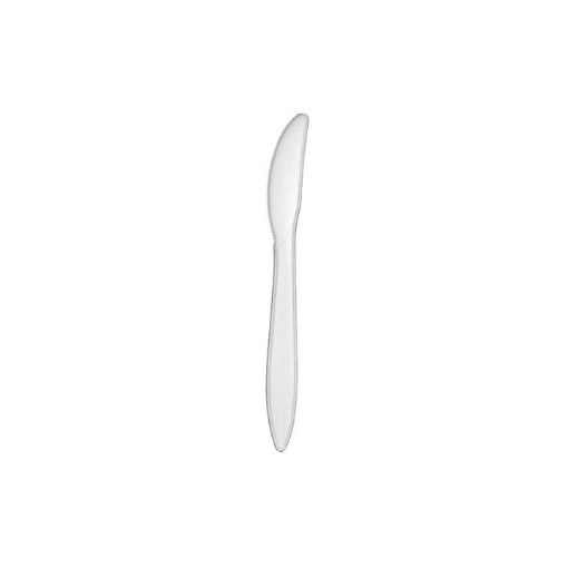 Picture of Merit Medium Weight Polypropylene Cutlery – Knife, White, 2,5GM – Bulk 1000/CS