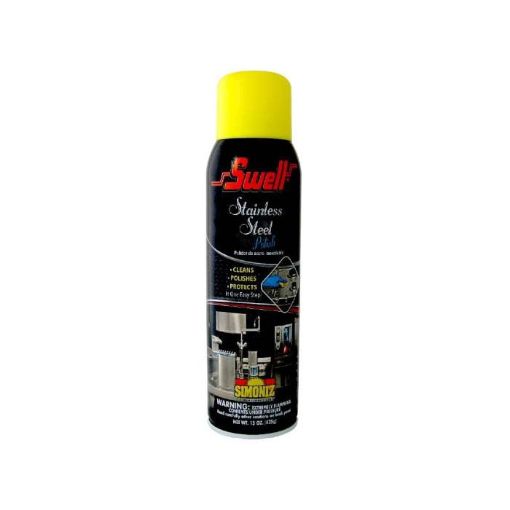 Picture of Simoniz Swell Stainless Steel Polish 15 Oz Can, Clear, Liquid, Oil Based Aerosol (12/CS)