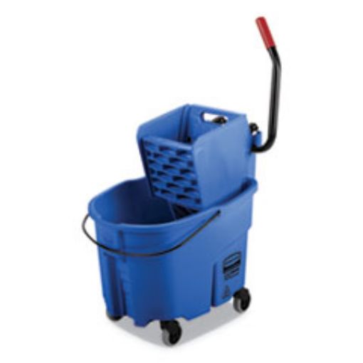 Picture of Wavebrake 2.0 Bucket/Wringer Combos    Side-Press    35 Qt    Plastic    Blue