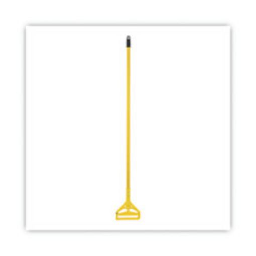 Picture of Quick Change Side-Latch Plastic Mop Head Handle, 60" Aluminum Handle, Yellow