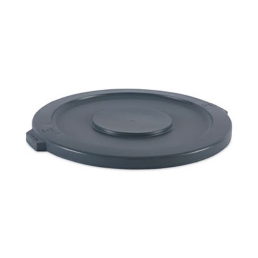 Picture of Lids For 32 Gal Waste Receptacle    Flat-Top    Round    Plastic    Gray