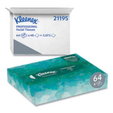 Picture of White Facial Tissue Junior Pack  2-Ply  40 Sheets/Box  80 Boxes/Carton