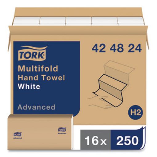 Picture of Advanced Multifold Hand Towel    9 X 9.5    White    250/Pack    16 Packs/Carton